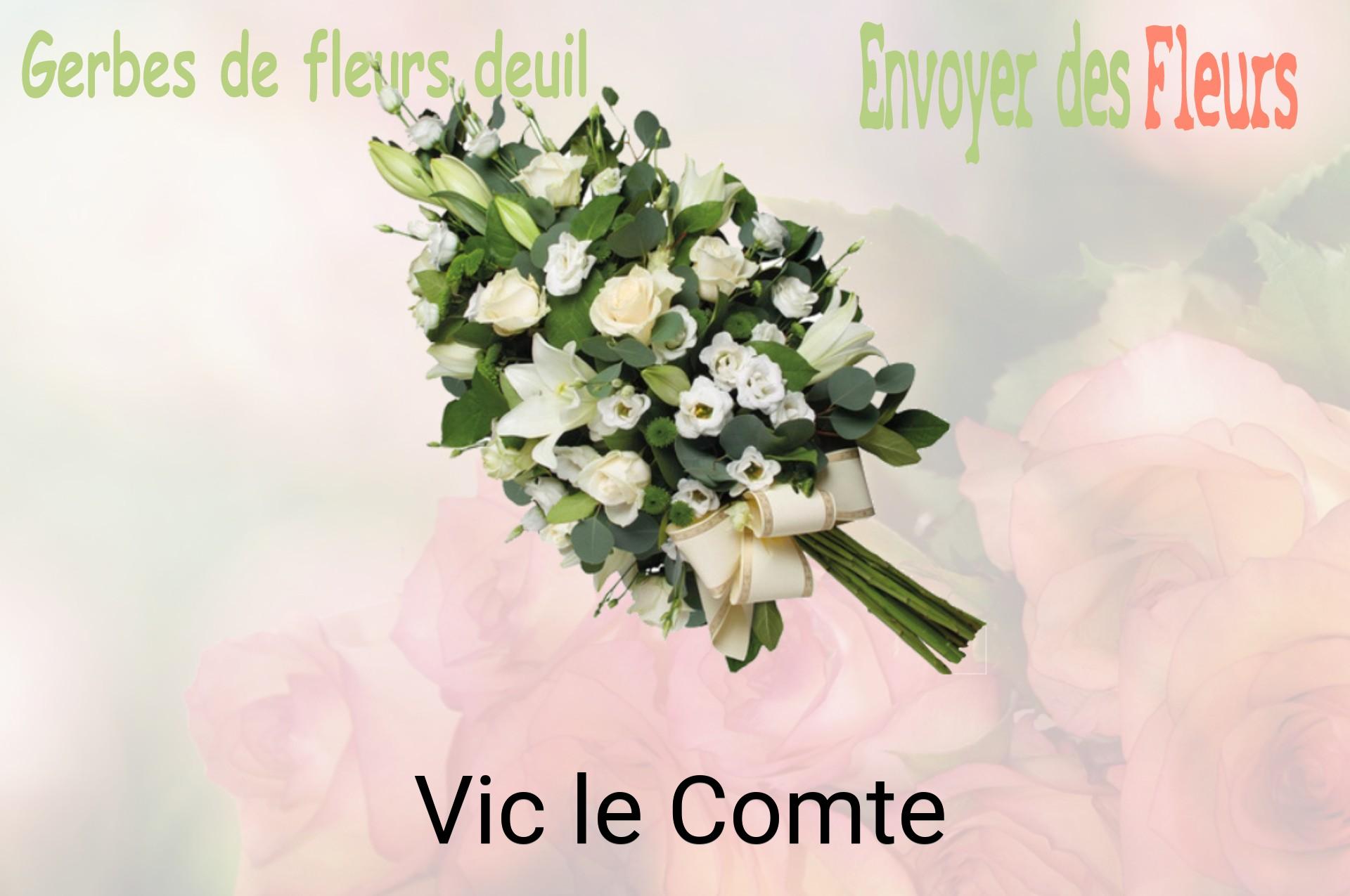 Gerbe de fleurs de deuil livrée à Vic-le-Comte